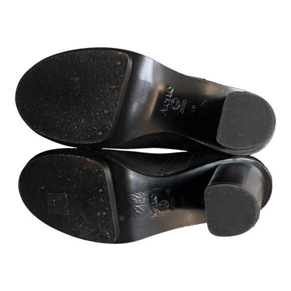 Acne Studios Cypress Black Leather Ankle Boots Sz 8.5 - Picture 9 of 14